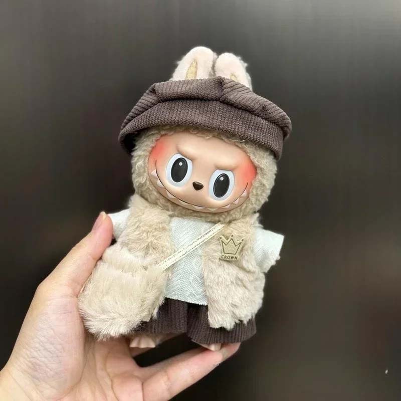 Одежда для кук Labubu Для плюшевой куклы Labubu ростом 17 см Костюм на день рождения для ребенка Аксессуары для переодевания кук-игрушек Labubu