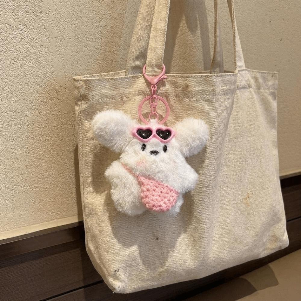 Kawaii Plush Rabbit Keychain Soft Car Key Ring Fashion Plush Keyring Birthday Gift