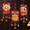 Китайский Новый год украшение праздничное благословение колокольчик ветра лунный Новый год подвесное украшение с 3 колокольчиками для гостиной спальни дверь