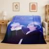 Kpop BBTS Kim Seok Jin Singer Flannel Blanket Soft Warm Throw Blanket for Bedroom Living Room Bed Travel Camping Picnic Gift