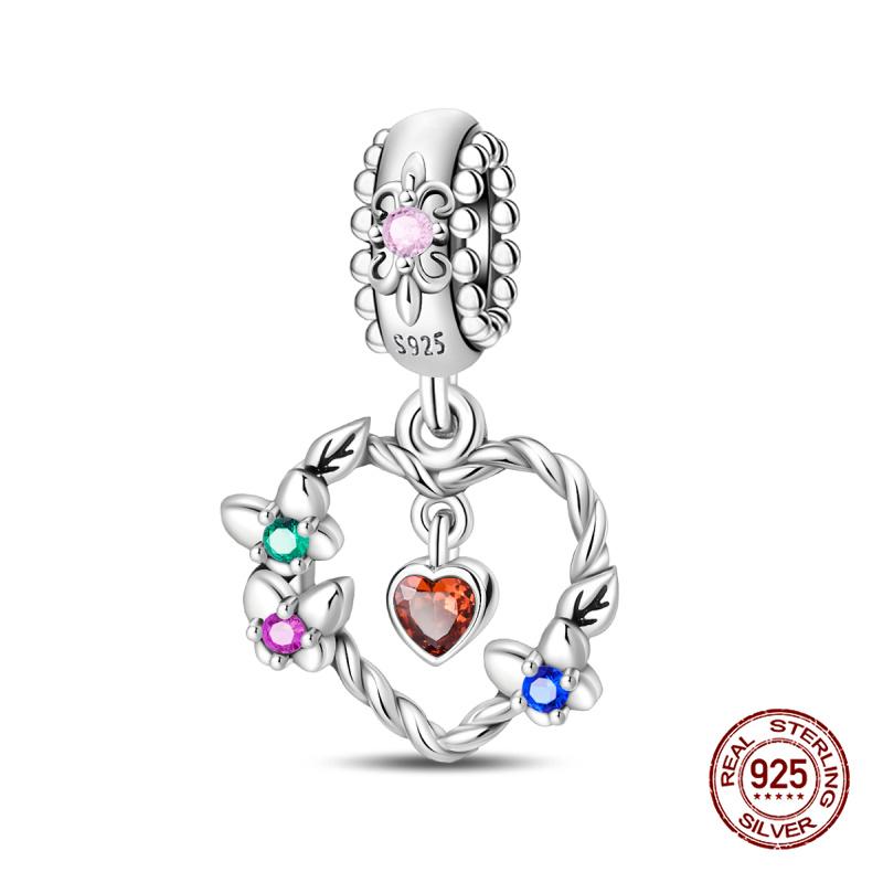 New In Original Charms Copper Sweet Pink Robot Charm Beads Fits 3Mm Original Bracelets For Womens Diy Fine Jewelry Gift