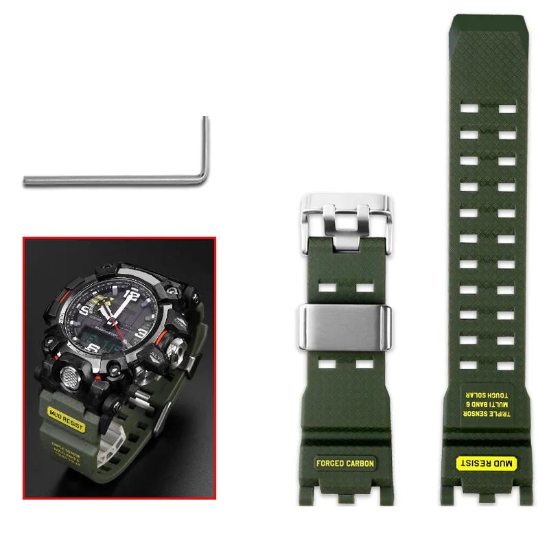 ONEWatch Аксессуары Для Casio G-SHOCK GWG-2000 GWG-2040 Mudmaster Запасной Ремешок Браслет Мужской Спортивный Водонепроницаемый Смоляной БраслетMN