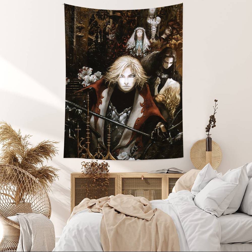 CCastlevania Game Colorful Tapestry Wall Hanging Bohemian Wall Tapestries Mandala Wall Hanging Sheets