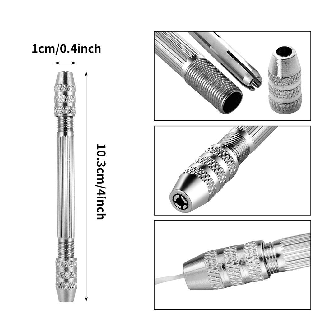 Double-Head Hand Drill Base, 0.8-3.0mm, Copper Jewelry Making Tool, Wire Twisting Tool, DIY Hairpin Keychain Bracelets Necklace