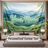 Mountain Landscape (5) Theme Custom Tapestry Personalized Custom Name Text Wall Hanging Tapestry Home Decor Background Cloth