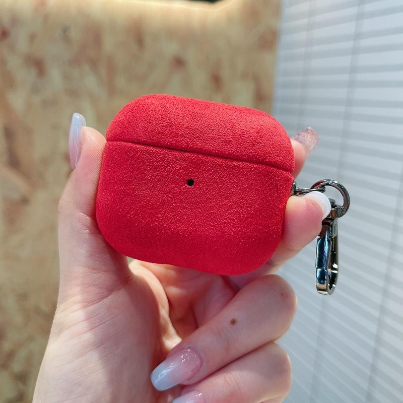 Luxury Suede Leather Headphone Case for AirPods 4 3 1 Pro2 Supercar Material Wireless Charge All Inclusive Earphone Case