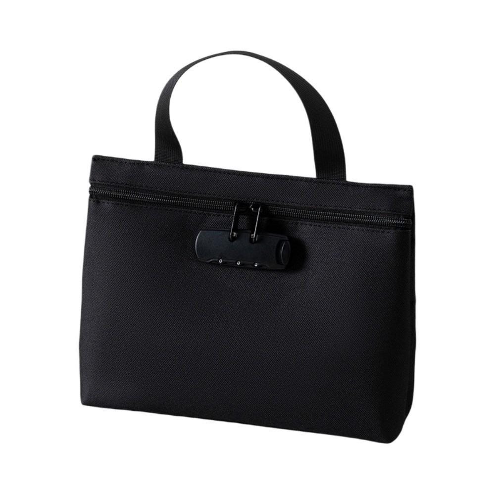 Canvas Bill Money Bag with Lock Zip Closure Security Document Bag Outdoor Activities
