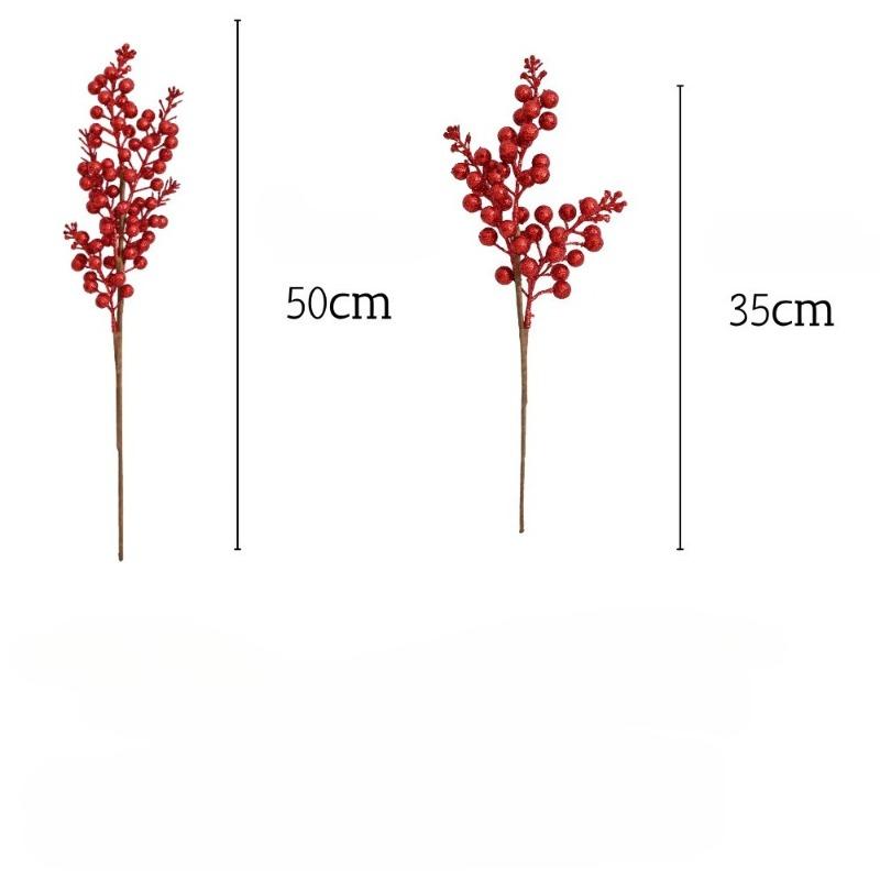 Hot-selling 3 forks 5 forks gold powder berry simulation Christmas tree decoration accessories Christmas decoration scene arrangement