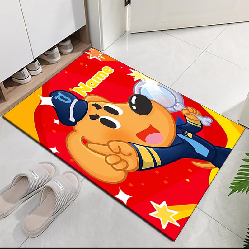 Custom Name Sheriff Labrador Printed Carpet, for Office Chair Living Room Bedroom Kitchen Room Decor Gifts.