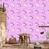 Wallpaper Unicorns in front of stars and hearts for living room and bedroom 50x1000