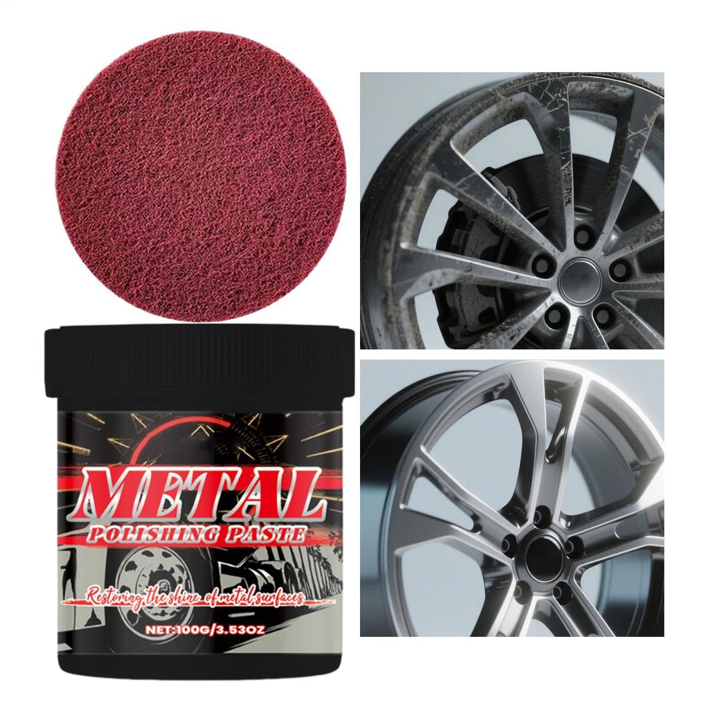 Паста для полировки металла автомобиля Восстановление хрома Уход за автомобилем Техническое обслуживание Крем для ремонта Удаляет окисление Потемнение Пятна