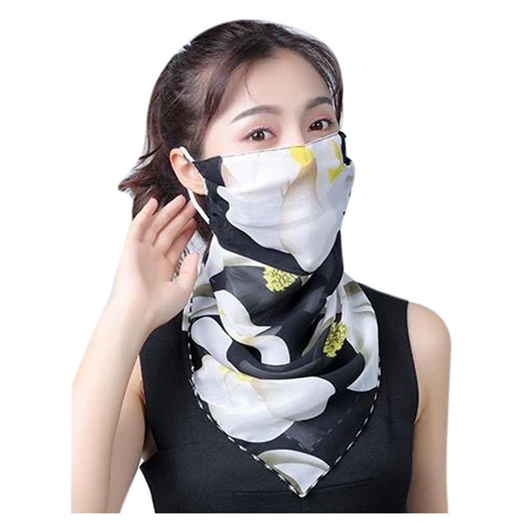 (Projector)Women Sun Protection Print Scarf Neck Scarf