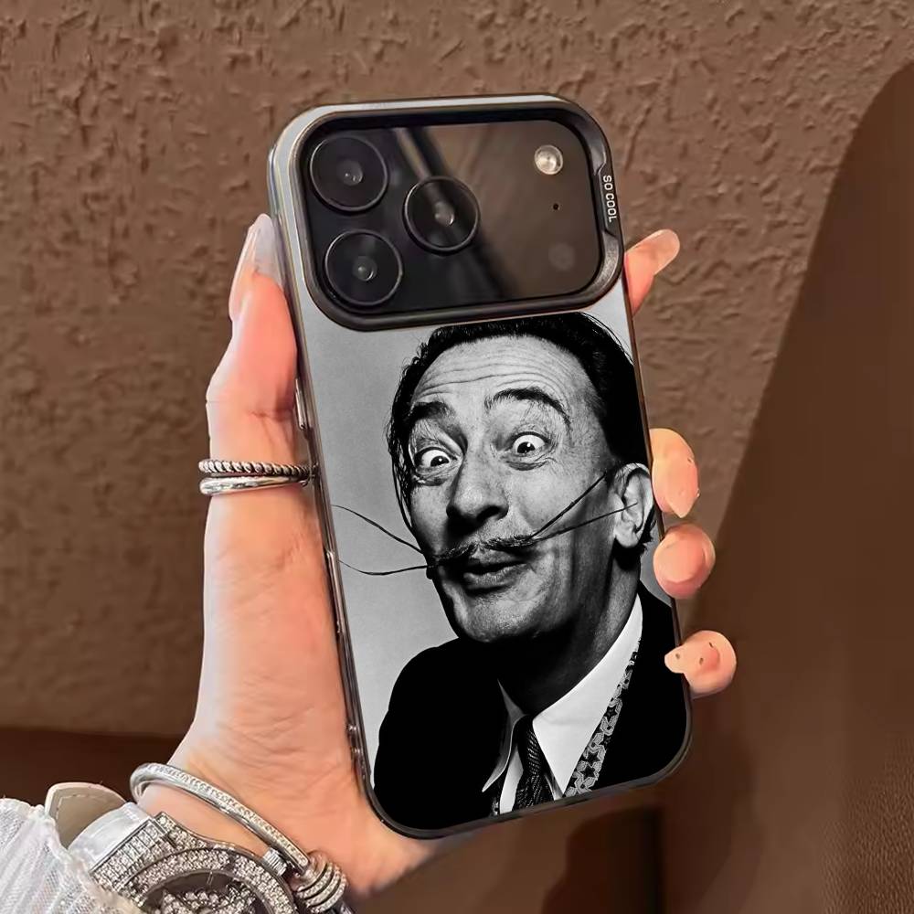 Artist S-Salvador Dalí Phone Case For iPhone 17,16,15,14,13,12,11,Pro Max,Plus Candy Silver Cover
