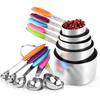 Набор мерных стаканов и ложек из нержавеющей стали 304, кухонные аксессуары для выпечки торта, приготовления пищи, кухонные измерительные инструменты