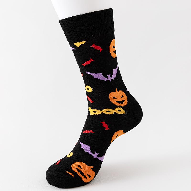 Halloween Socks Personalized Cotton Socks Men And Women Pumpkin Skull Cartoon Tube Socks Trend Long
