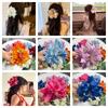 Korean Style Floral Shark Clip Fairy Sweet Hair Catches Simulation Flowers Hair Claw  Beach