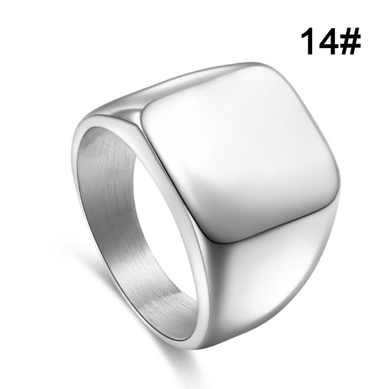 Мужское ювелирное кольцо, простые кольца из нержавеющей стали, цельное полированное классическое модное обручальное кольцо