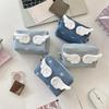Маленькая милая дорожная косметичка-кошелек Милые крылья ангела Женская сумка для хранения Звезда Бантик Женские джинсовые косметички