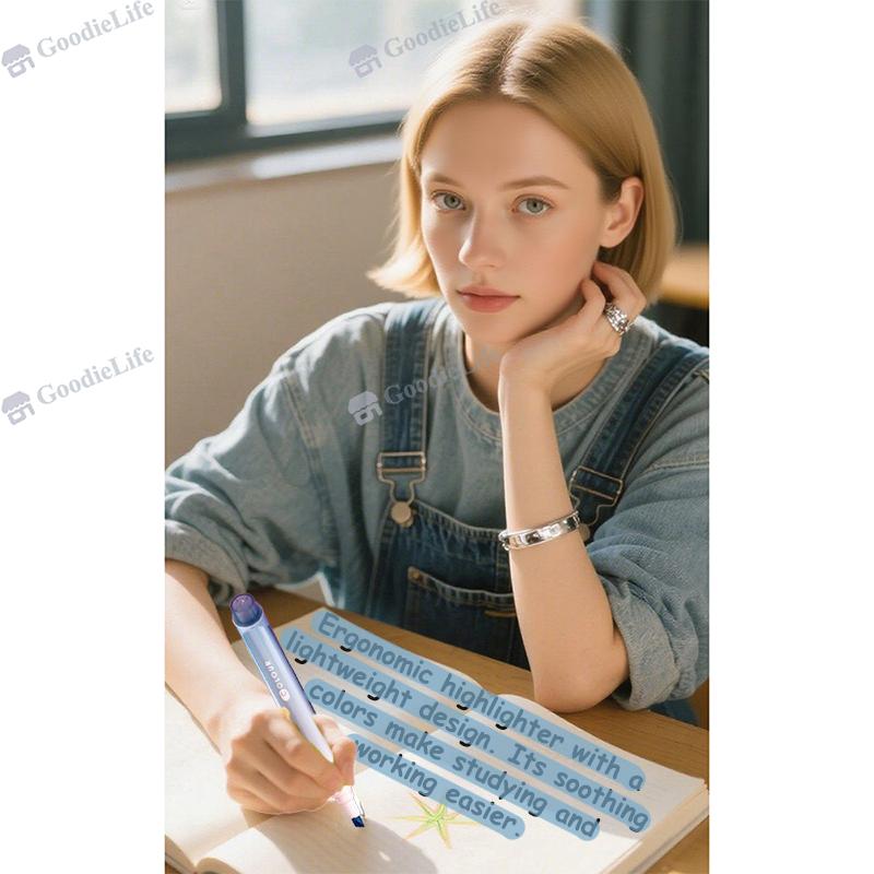 Набор пастельных хайлайтеров Моранди Студенческие цветные маркеры Большая емкость Защита глаз Флуоресцентные ручки