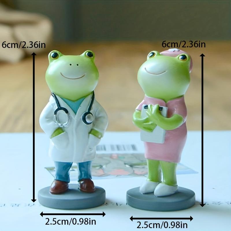1 шт. милые профессиональные украшения в виде лягушки, врачи, медсестры, повара, пожарные, можно использовать в качестве настольных украшений, офисные подарки для друзей