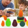 6PCS/set Textured Children Sensory Stone Relaxing Silicone Suction Cup Toy  Toddlers