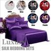Kemila Luxury 3/4pcs Deep Pocket Up To 9 Inches Solid Bedding Sheet Set Fitted Sheet Pillowcases Twin Full Queen King