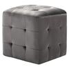 VidaXL 2 Pcs Poufs Grey 30 X 30 X 30 Cm Velvet Fabric