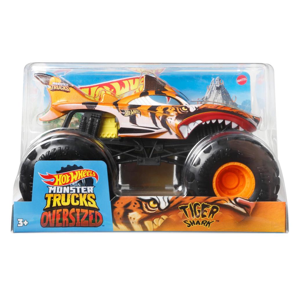 Hot Wheels Monster Truck Big Size Tiger Shark [Mini Car 1:24] [3 Years Old and Up] GWL14