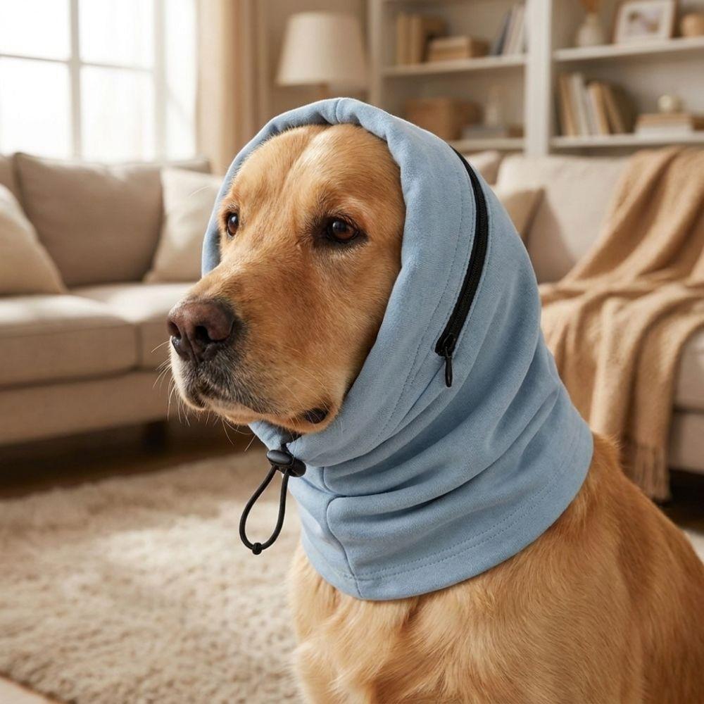 Adjustable Dog Calming Earmuffs Anti-fright Pet Neck Scarf Dog Soothing Headgear  Keep Warm