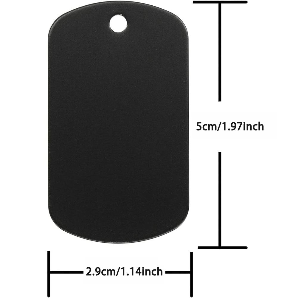 25 шт. Штамповочные заготовки жетонов для собак - Черный анодированный алюминий, Заготовки для гравировки, Металлические бирки для персонализированной гравировки