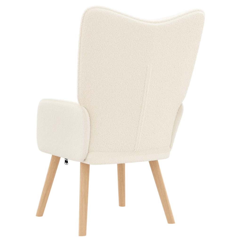 Cream Armchair 62 x 67 x 95.5 cm Sherpa Fabric
