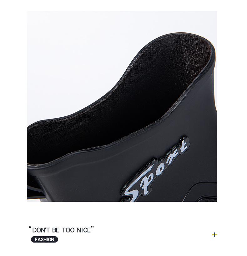 Зимняя распродажа 2023 г.: Мужские непромокаемые резиновые дождевые ботинки с коротким голенищем - Модная плоская модель на все сезоны