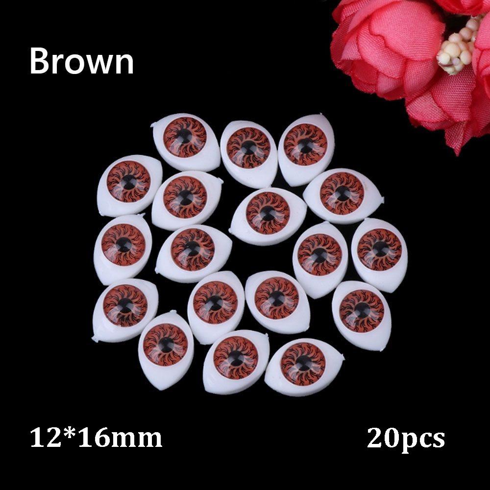 20pcs Handmade Doll Boat Shaped Eyes Plastic Simulation Ceramic Eye Accessories