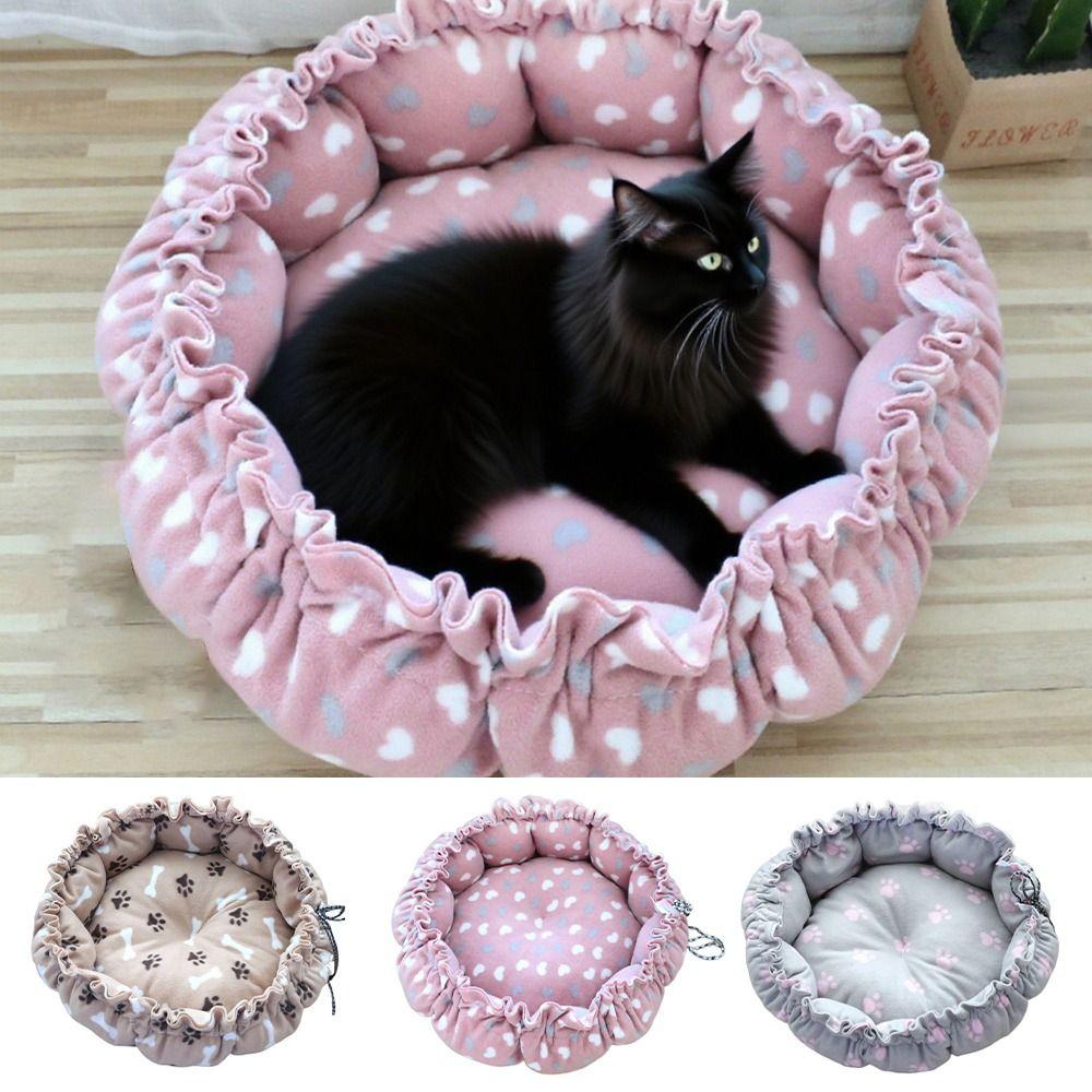 Soft Material Soft Warm Nest Creative Design Adjustable Pet Bed Drawstring Pet Bed Pet Comfort