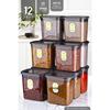 12 Pieces Jumbo Size Rectangular Storage Container Set - 2000 Ml Super Set