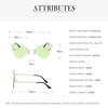 Прозрачные солнцезащитные очки Женские солнцезащитные очки Diamond Butterfly