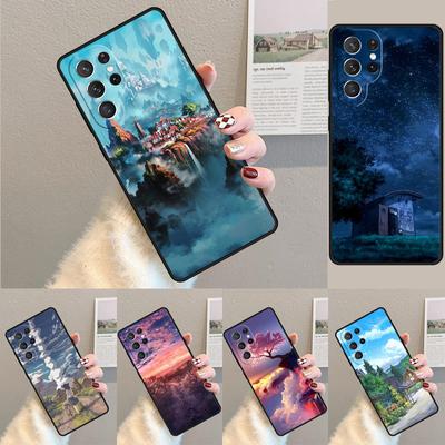 Аниме Чехол для телефона с природным пейзажем для Samsung Galaxy note 10 pro S26 Ultra S23 S24 FE S25 S21 S22 PLUS ударопрочный Чехол