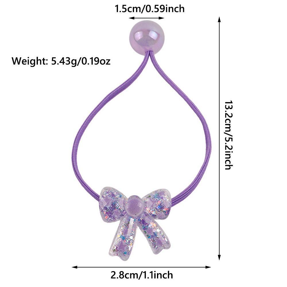 2 шт. Блестящие мультяшные резинки для волос, разноцветные держатели для хвостика, резинки для волос с принцессными бантами для девочек, детей, малышей