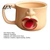 Stackable Coffee Mug for Home Quirky Tongue Out Ceramic Mug, 10oz Unique 3D Sculpted Face Cup Sticking Tea Milk, Funny Creative Drinkware Office