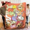 Animated puppy 2D Flat Pattern Flannel Blanket High quality All Seasons Warmth and Comfort Perfect for Christmas Gifts.MMT0918177