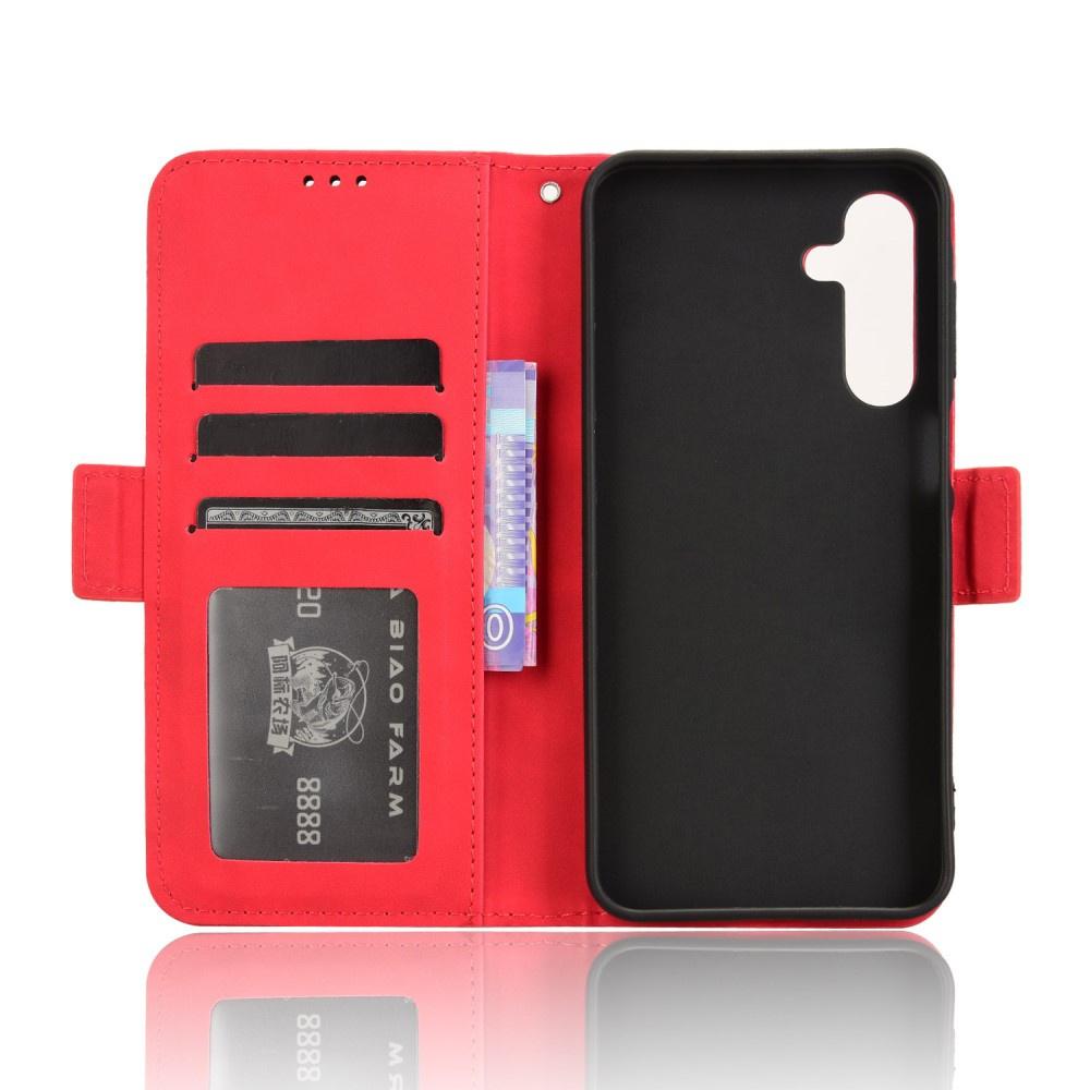 Flip Case for Samsung Galaxy A56 5G, Card Slot, Red