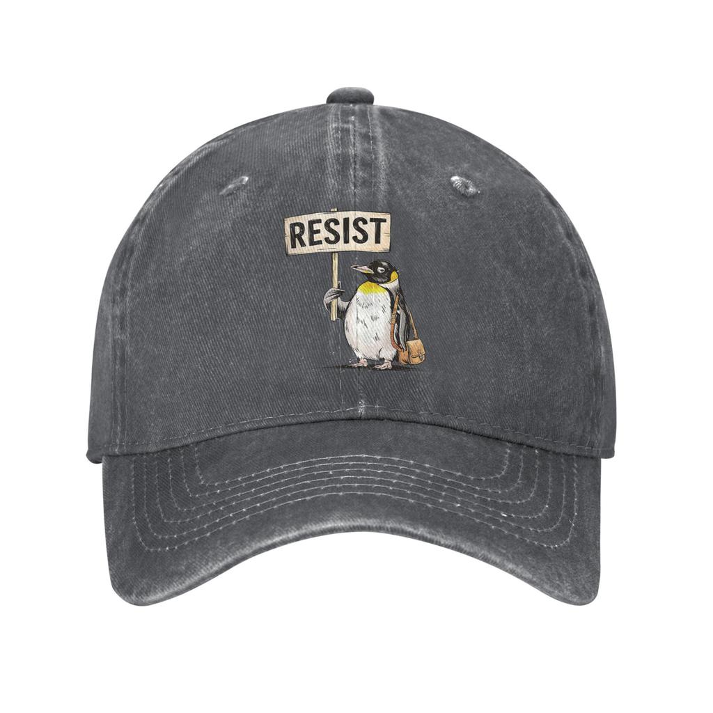 Кепки с принтом Resist Penguins Anti Tariff для мужчин и женщин, хлопковая кепка тракера для повседневной носки, бейсболка, регулируемая