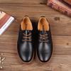 2025 Foreign Trade Shoes Men's Large Size Board Shoes Lace-up Casual Leather Shoes Korean Version Trend Single Shoes Men