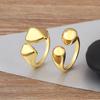 Nidin New Creative Design Heart/Headset Shape Smooth Open Rings Adjustable 8 Styles For Female Male Punk Style Jewelry Chic Gift