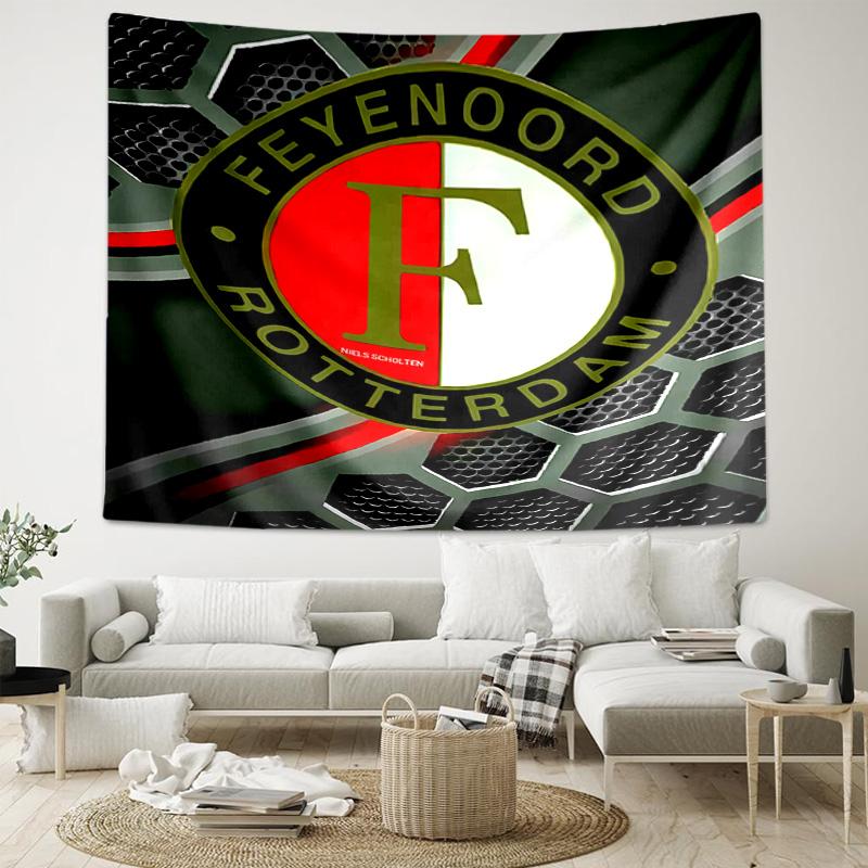 1pc Feyenoord Rotterdam logo Tapestry, Living Room, Bedroom, Office, Party Decor, Ideal Festive Gift