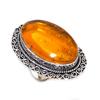 Baltic Amber Gemstone 925 Sterling Silver Jewelry Ring Size 8