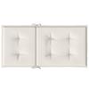 Low Back Chair Cushions 2 pcs. Cream Melange 100x50x4 cm Fabric