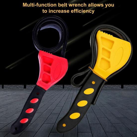 1/2 шт. Регулируемый ленточный ключ для масляного фильтра, сантехники, крана для раковины, инструмент для труднодоступных мест, эргономичная ручка, многоцелевой ленточный ключ, открывалка для бутылок