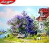 DIY 5D Алмазная картина Цветочный пейзаж Домашнее украшение Вышивка Изображение
