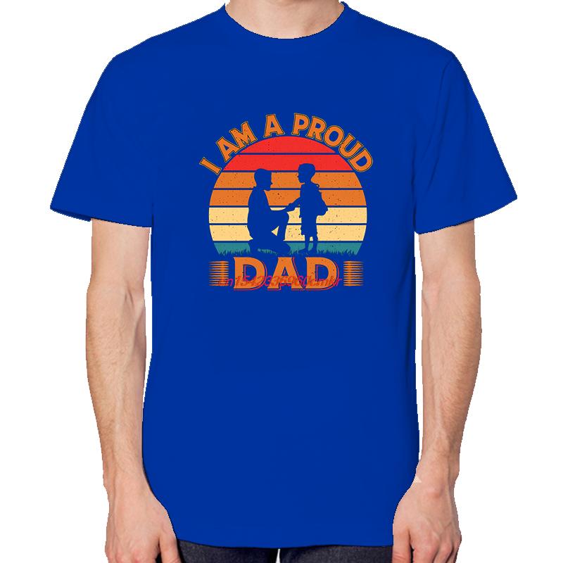 I Am A Proud Dad Retro Graphic T Shirts Summer Tops Tshirt New Arrival Goods Unisex Short Sleeve Tee Cotton Print T Shirt